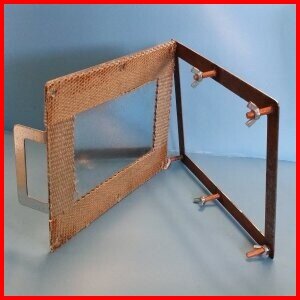 Grease duct access door with gasket attached
